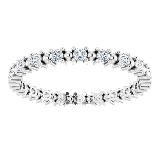 0.37 ct. Round Diamond Stackable Eternity Band-VIRABYANI